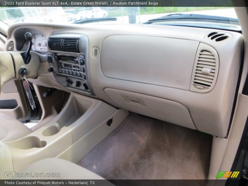 Estate Green Metallic / Medium Parchment Beige 2003 Ford Explorer Sport XLT 4x4