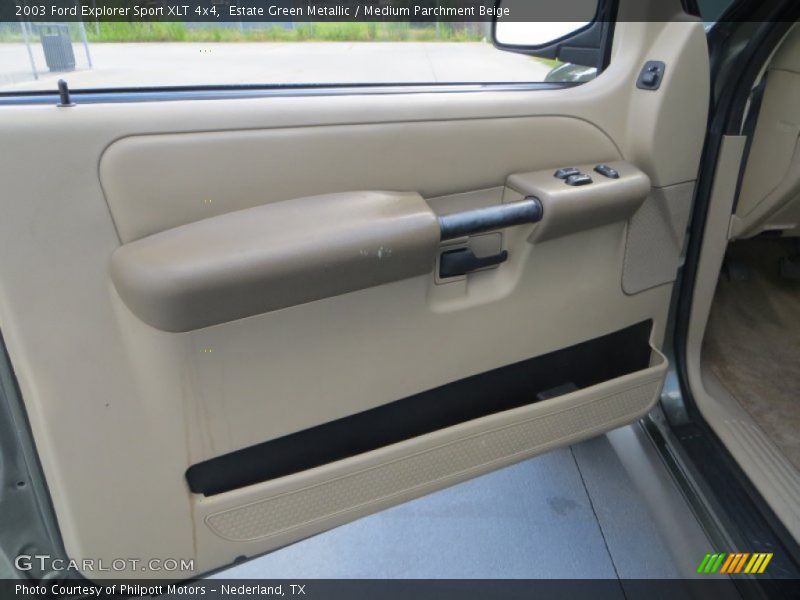 Estate Green Metallic / Medium Parchment Beige 2003 Ford Explorer Sport XLT 4x4