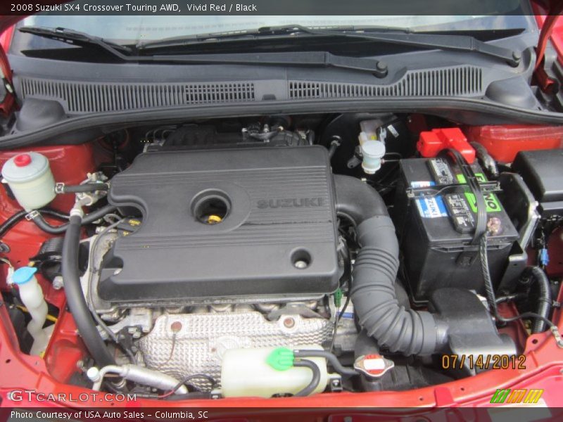Vivid Red / Black 2008 Suzuki SX4 Crossover Touring AWD