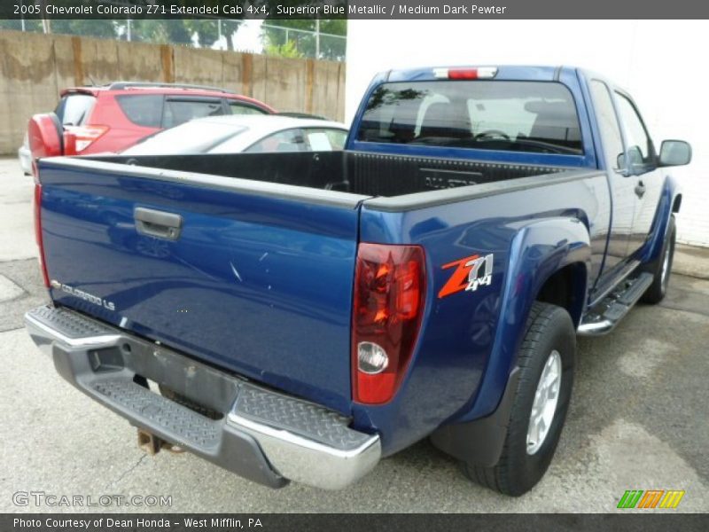Superior Blue Metallic / Medium Dark Pewter 2005 Chevrolet Colorado Z71 Extended Cab 4x4