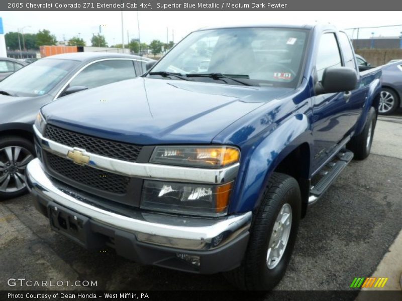 Superior Blue Metallic / Medium Dark Pewter 2005 Chevrolet Colorado Z71 Extended Cab 4x4