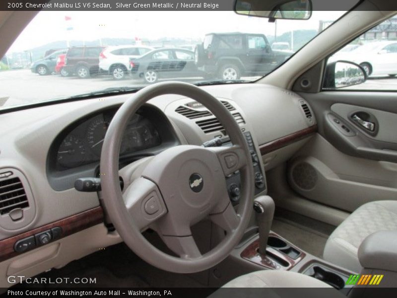 Silver Green Metallic / Neutral Beige 2005 Chevrolet Malibu LS V6 Sedan
