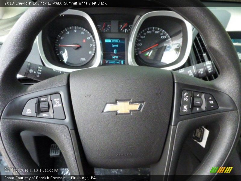 Summit White / Jet Black 2013 Chevrolet Equinox LS AWD