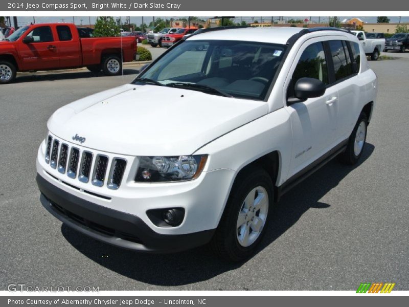 Bright White / Dark Slate Gray 2014 Jeep Compass Sport