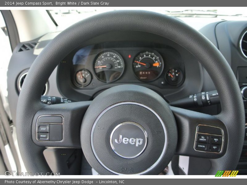 Bright White / Dark Slate Gray 2014 Jeep Compass Sport
