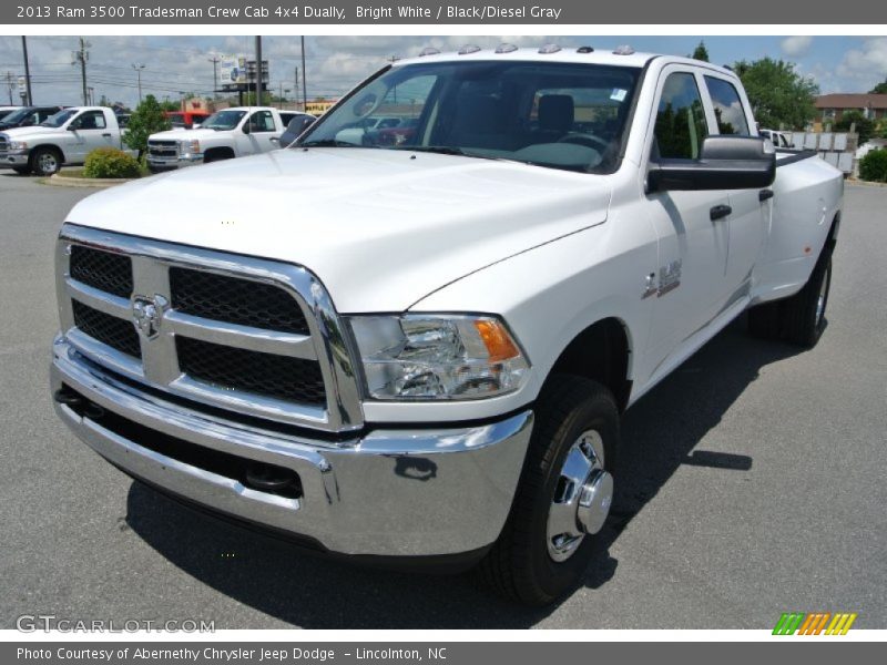 Bright White / Black/Diesel Gray 2013 Ram 3500 Tradesman Crew Cab 4x4 Dually