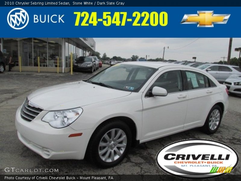 Stone White / Dark Slate Gray 2010 Chrysler Sebring Limited Sedan