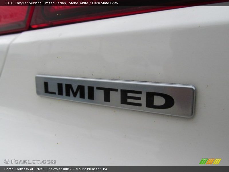 Stone White / Dark Slate Gray 2010 Chrysler Sebring Limited Sedan