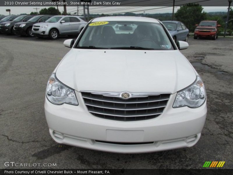 Stone White / Dark Slate Gray 2010 Chrysler Sebring Limited Sedan