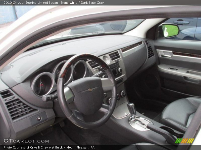 Stone White / Dark Slate Gray 2010 Chrysler Sebring Limited Sedan