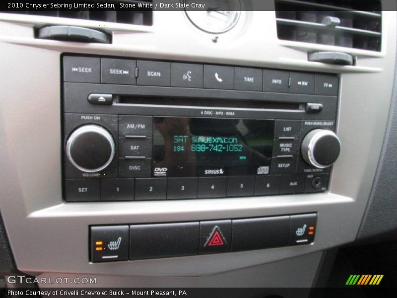 Stone White / Dark Slate Gray 2010 Chrysler Sebring Limited Sedan