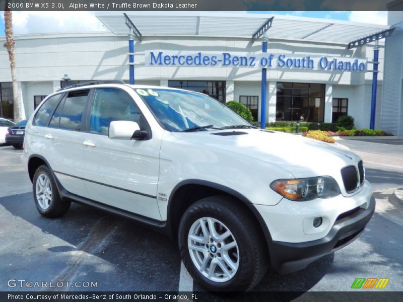 Alpine White / Truffle Brown Dakota Leather 2006 BMW X5 3.0i