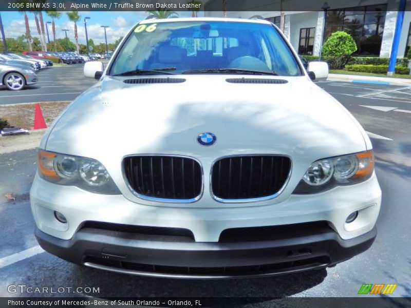 Alpine White / Truffle Brown Dakota Leather 2006 BMW X5 3.0i