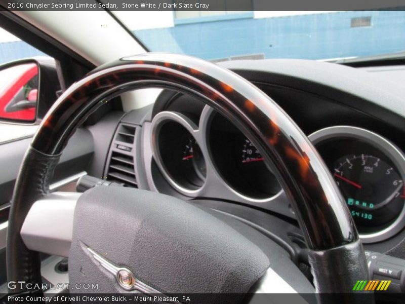 Stone White / Dark Slate Gray 2010 Chrysler Sebring Limited Sedan