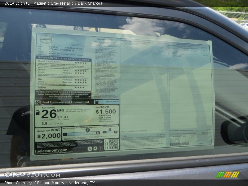 Magnetic Gray Metallic / Dark Charcoal 2014 Scion tC