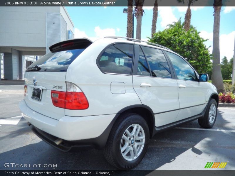Alpine White / Truffle Brown Dakota Leather 2006 BMW X5 3.0i