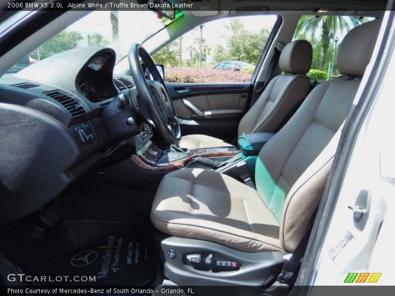 Alpine White / Truffle Brown Dakota Leather 2006 BMW X5 3.0i