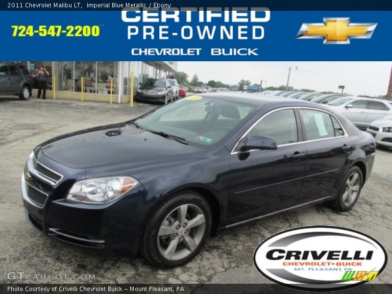 Imperial Blue Metallic / Ebony 2011 Chevrolet Malibu LT