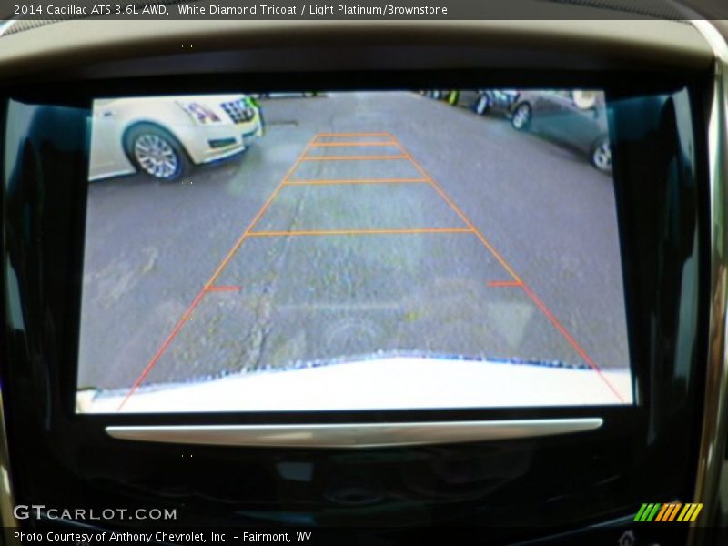 White Diamond Tricoat / Light Platinum/Brownstone 2014 Cadillac ATS 3.6L AWD