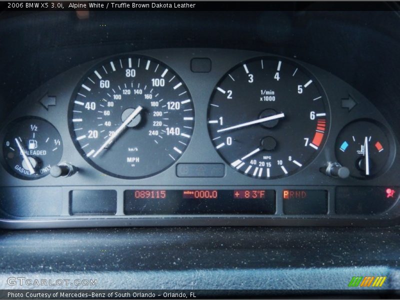 Alpine White / Truffle Brown Dakota Leather 2006 BMW X5 3.0i