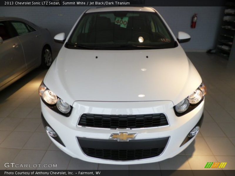 Summit White / Jet Black/Dark Titanium 2013 Chevrolet Sonic LTZ Sedan