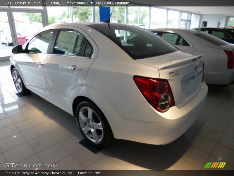 Summit White / Jet Black/Dark Titanium 2013 Chevrolet Sonic LTZ Sedan