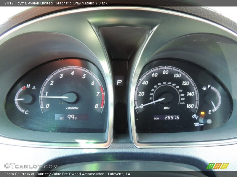 Magnetic Gray Metallic / Black 2012 Toyota Avalon Limited