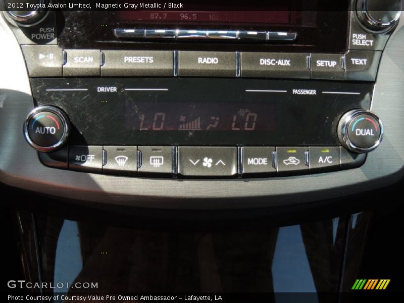 Magnetic Gray Metallic / Black 2012 Toyota Avalon Limited