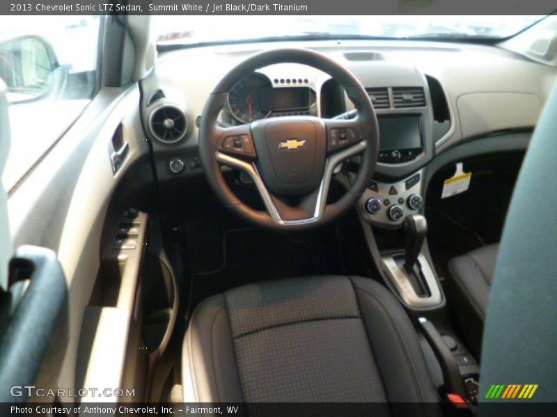 Summit White / Jet Black/Dark Titanium 2013 Chevrolet Sonic LTZ Sedan