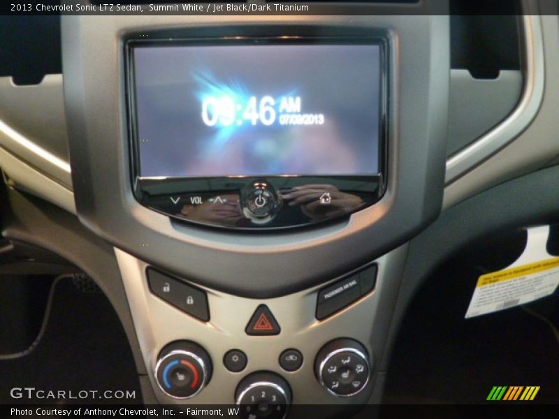 Summit White / Jet Black/Dark Titanium 2013 Chevrolet Sonic LTZ Sedan