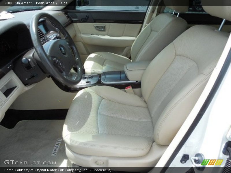 Pearl White / Beige 2008 Kia Amanti