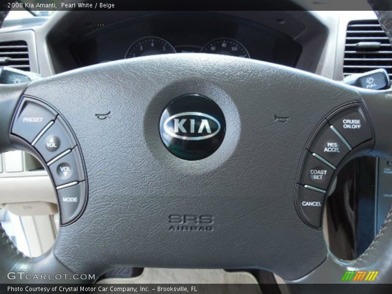 Pearl White / Beige 2008 Kia Amanti
