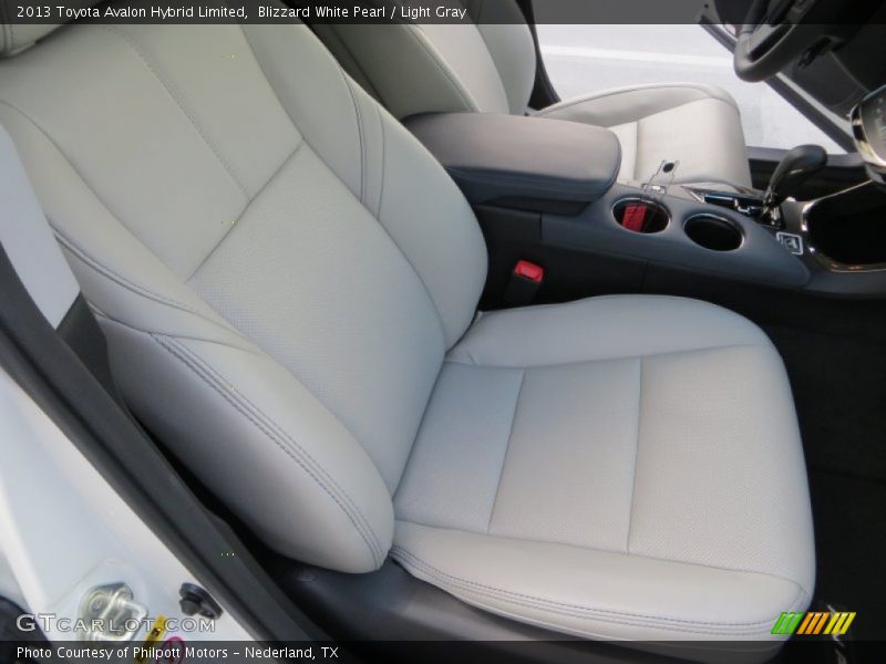 Blizzard White Pearl / Light Gray 2013 Toyota Avalon Hybrid Limited