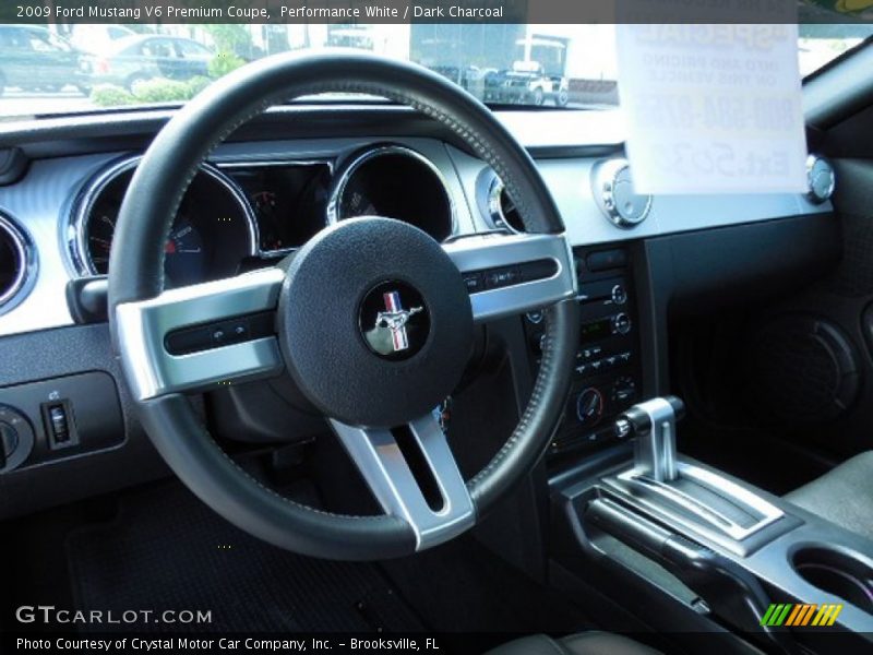 Performance White / Dark Charcoal 2009 Ford Mustang V6 Premium Coupe