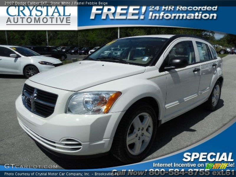 Stone White / Pastel Pebble Beige 2007 Dodge Caliber SXT