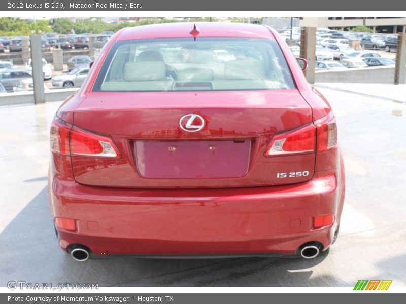 Matador Red Mica / Ecru 2012 Lexus IS 250