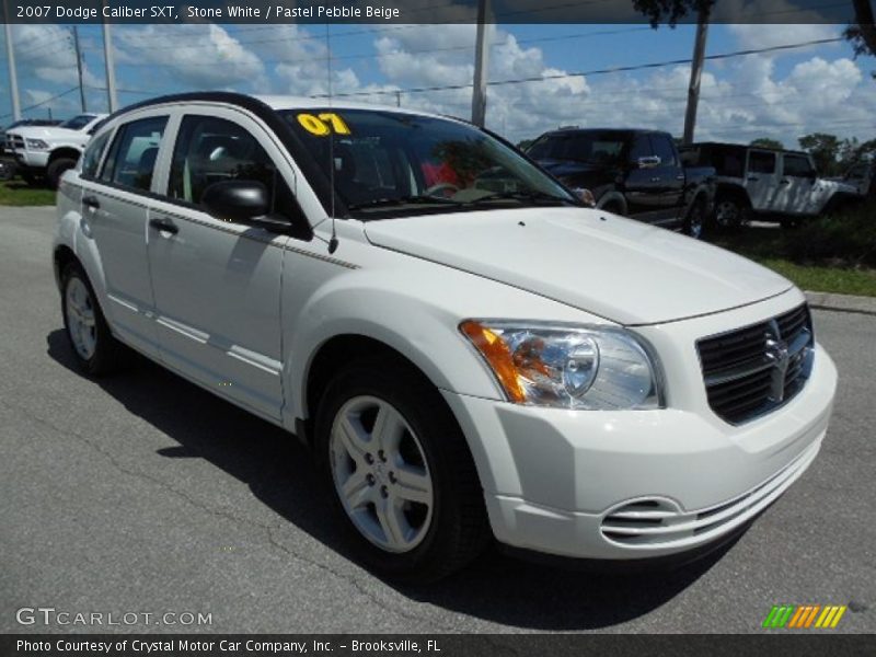 Stone White / Pastel Pebble Beige 2007 Dodge Caliber SXT