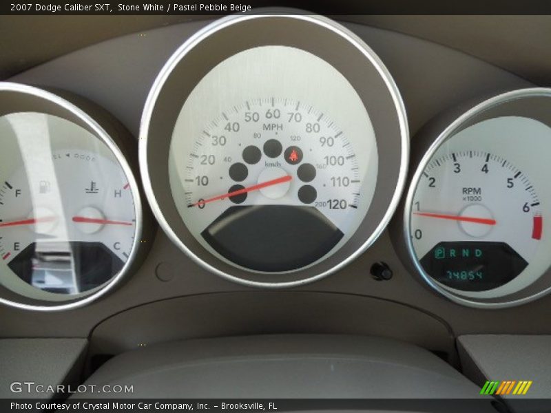 Stone White / Pastel Pebble Beige 2007 Dodge Caliber SXT