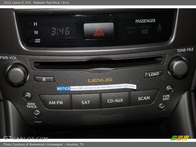 Matador Red Mica / Ecru 2012 Lexus IS 250