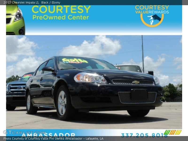 Black / Ebony 2012 Chevrolet Impala LS