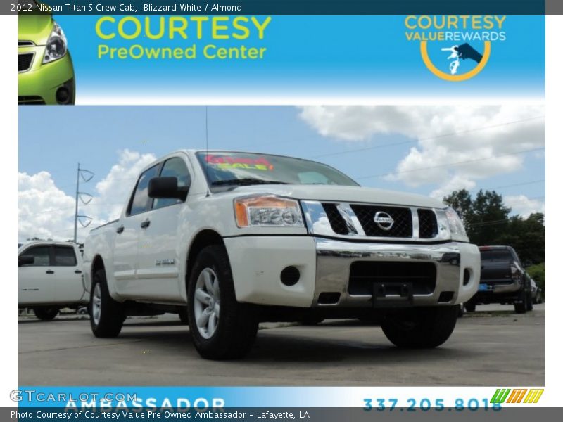 Blizzard White / Almond 2012 Nissan Titan S Crew Cab