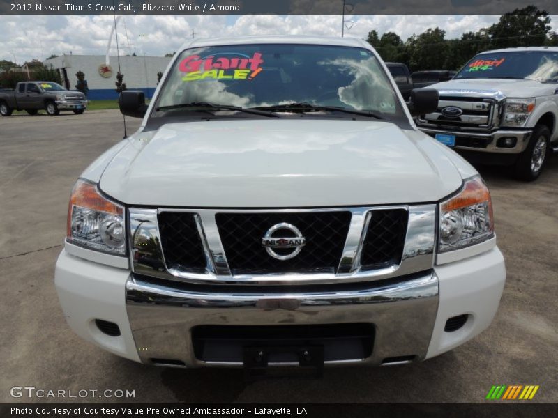 Blizzard White / Almond 2012 Nissan Titan S Crew Cab