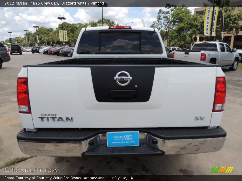 Blizzard White / Almond 2012 Nissan Titan S Crew Cab