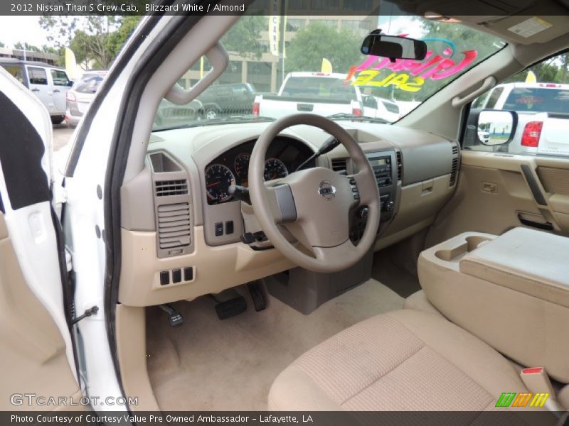 Blizzard White / Almond 2012 Nissan Titan S Crew Cab