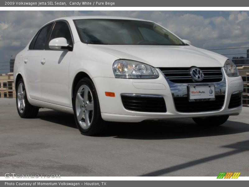 Candy White / Pure Beige 2009 Volkswagen Jetta SEL Sedan