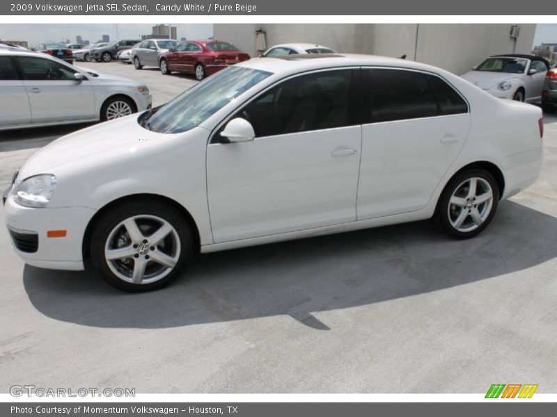 Candy White / Pure Beige 2009 Volkswagen Jetta SEL Sedan