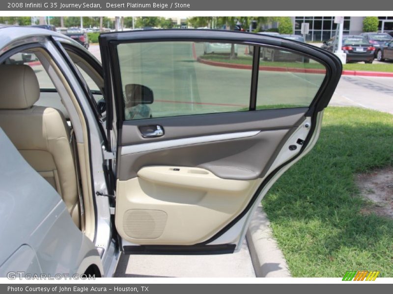 Desert Platinum Beige / Stone 2008 Infiniti G 35 Journey Sedan