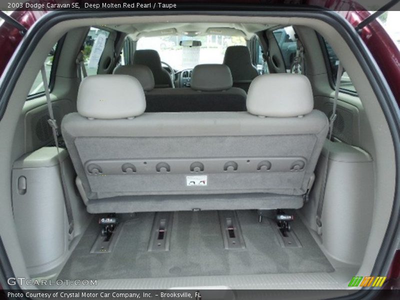 Deep Molten Red Pearl / Taupe 2003 Dodge Caravan SE