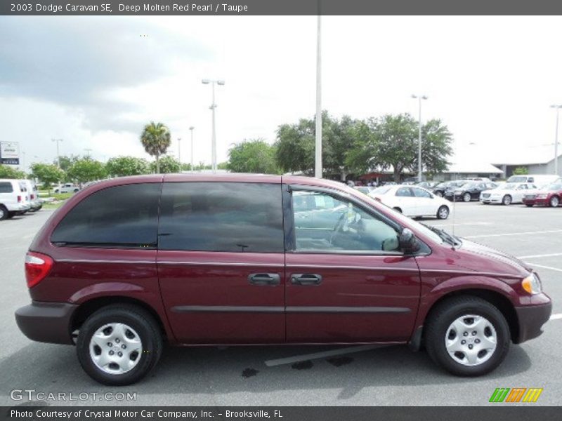 Deep Molten Red Pearl / Taupe 2003 Dodge Caravan SE