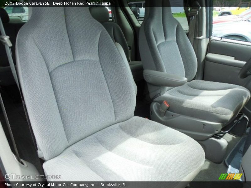 Deep Molten Red Pearl / Taupe 2003 Dodge Caravan SE